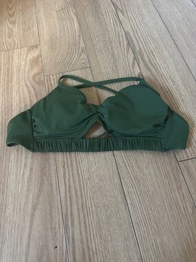 Women’s Olive Green Cutout Swim Top